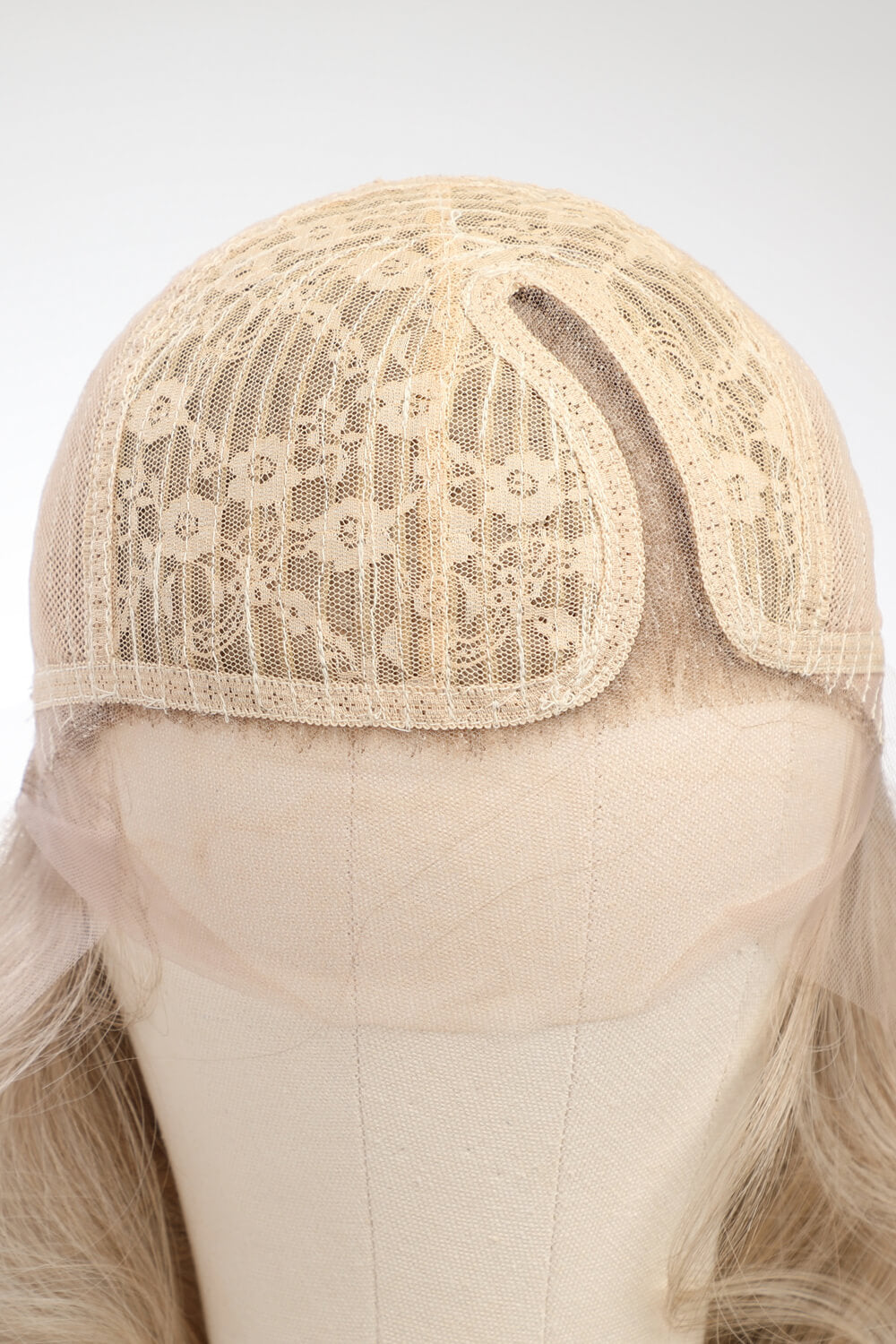 13*2" Lace Front Wigs Synthetic Long Wave 25" 150% Density Blond cap