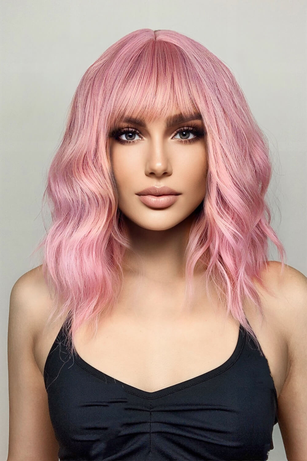 Bobo Wave Synthetic Wigs 12'' Pink