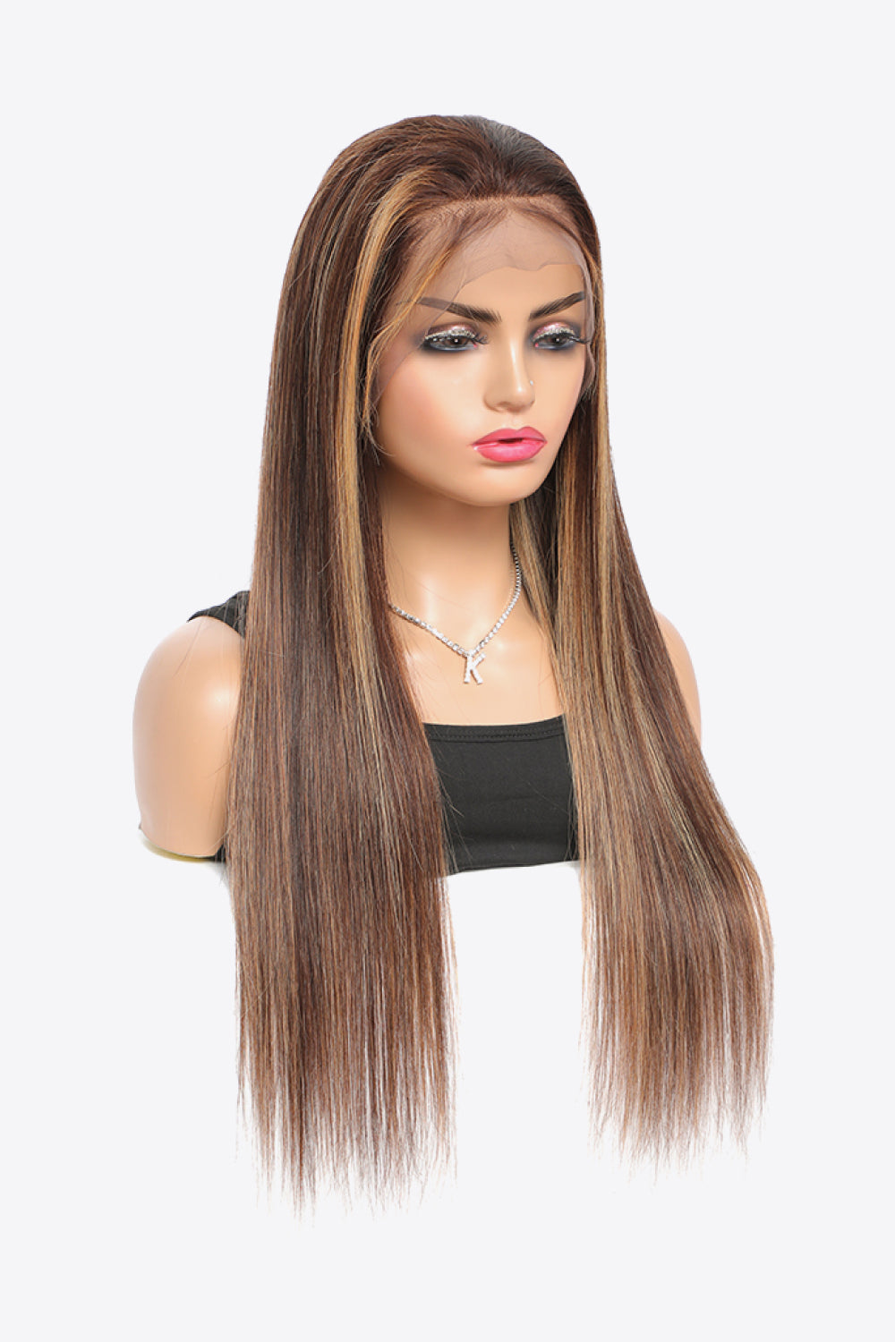18" 160g Highlight Ombre #P4/27 13x4 Lace Front Wigs Human Virgin Hair 150% Density