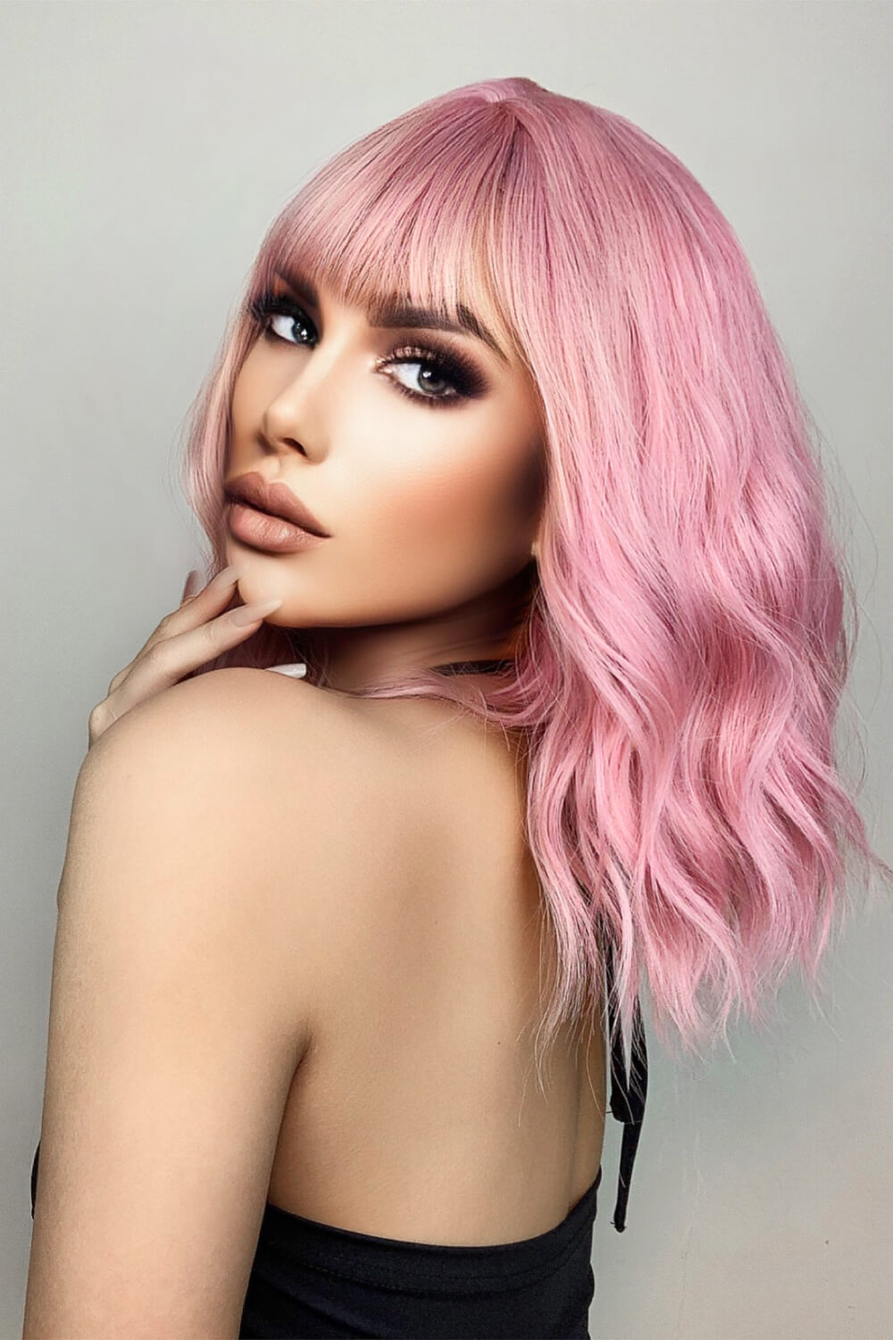 Bobo Wave Synthetic Wigs 12'' Pink