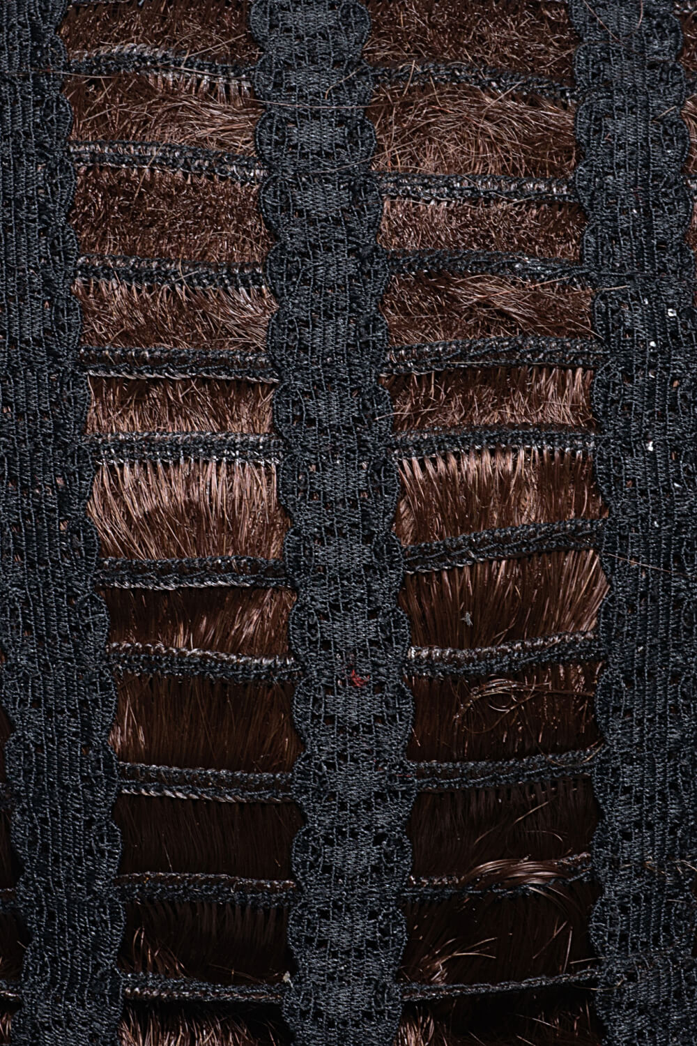 Full Machine Short Wave Bobo Wigs in Brown 10'' cap view