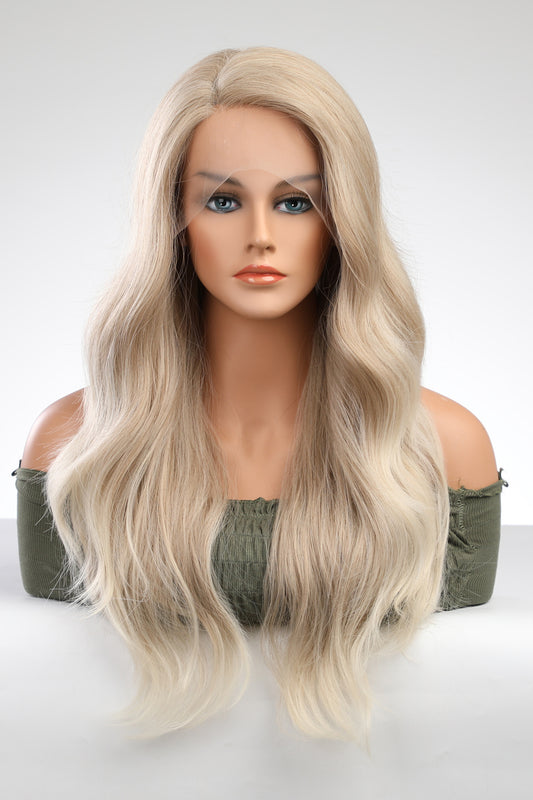 13*2" Lace Front Wigs Synthetic Long Wave 25" 150% Density Blond