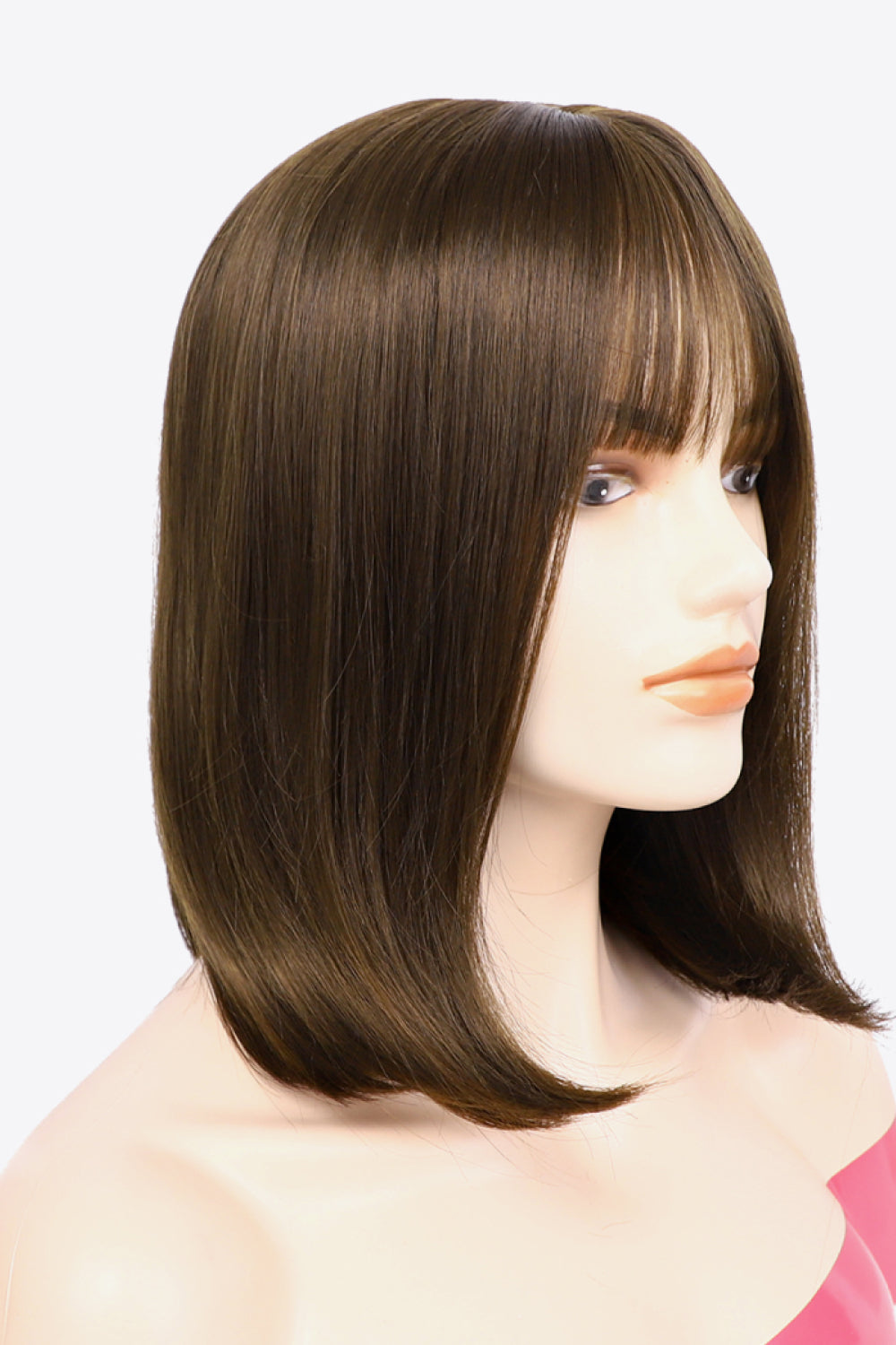 Full Machine Made Short Wave Hair Wigs 10'' brown