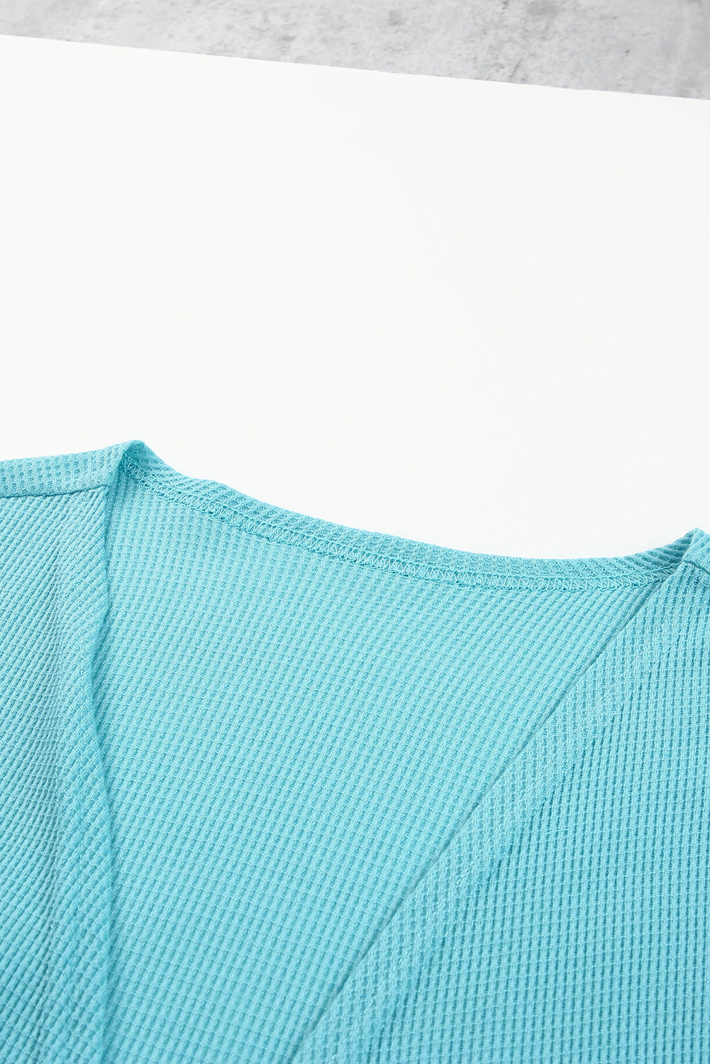 Striped Color Block Open Front Cardigan sky blue close up of collar