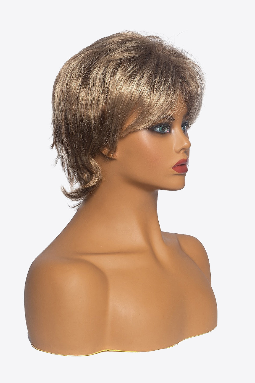 Synthetic Short Layered Wigs in Blonde 3'' semi side view