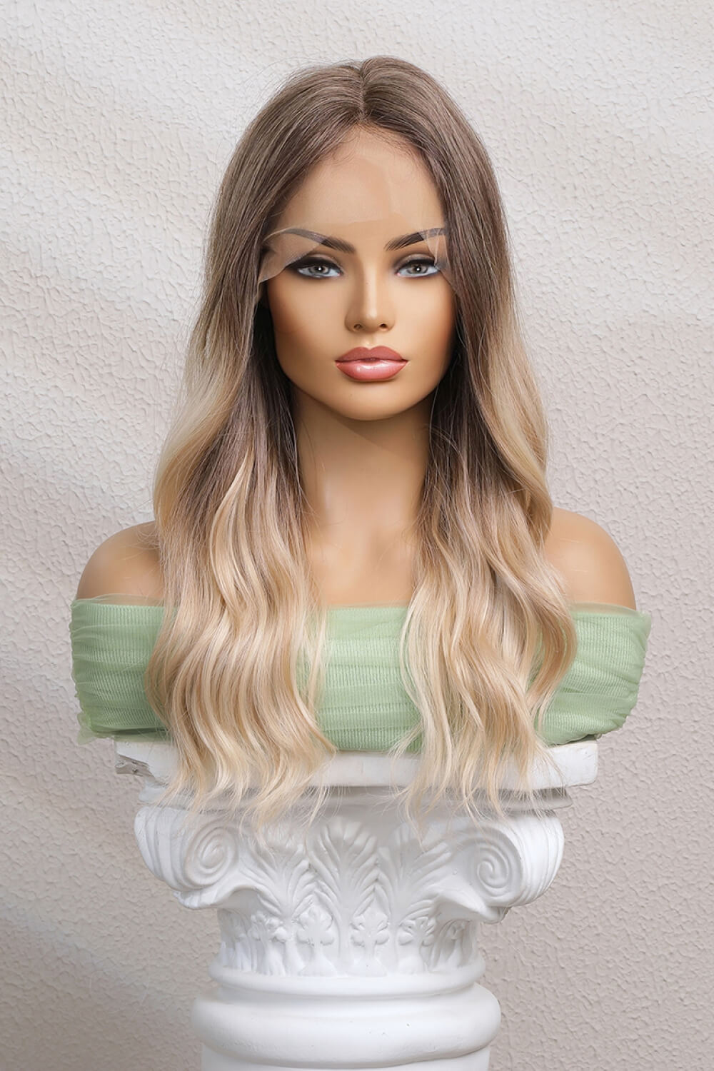 13*2" Long Wave Lace Front Wigs 24" Long 150% Density blond brown ombre