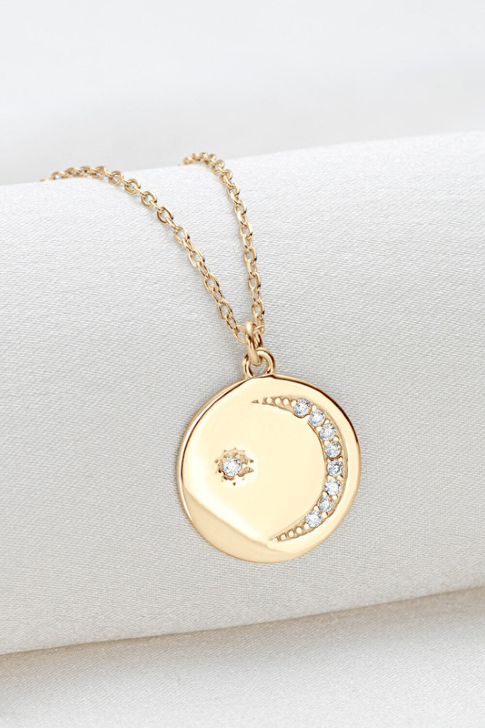 Moissanite Round Pendant Necklace