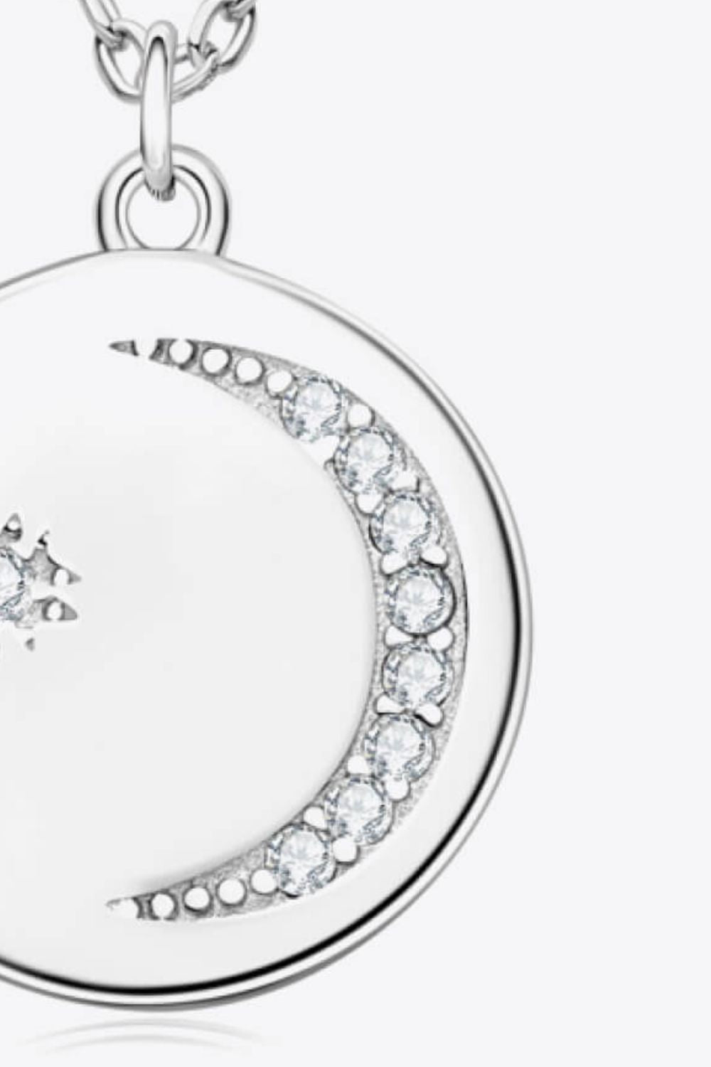 Moissanite Round Pendant Necklace