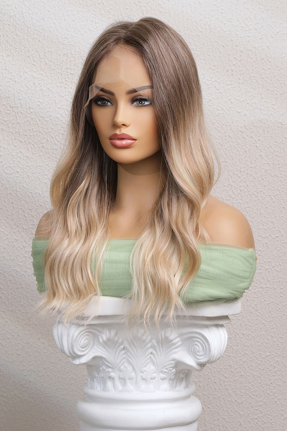 13*2" Long Wave Lace Front Wigs 24" Long 150% Density blond brown ombre