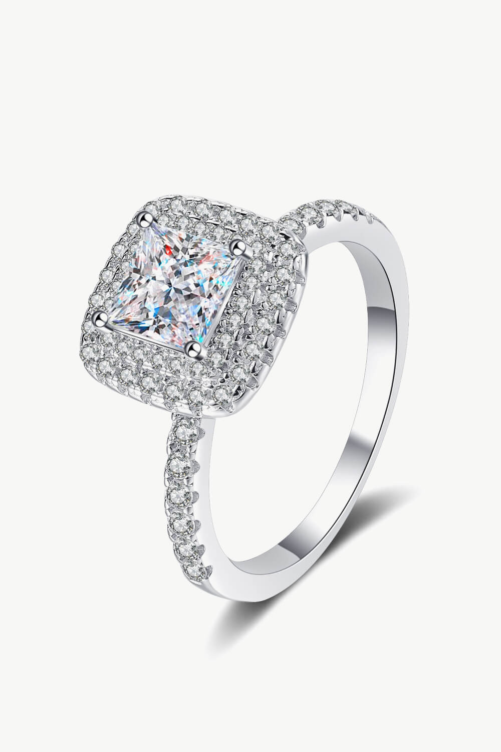 Sterling Silver 1 Carat Moissanite Ring