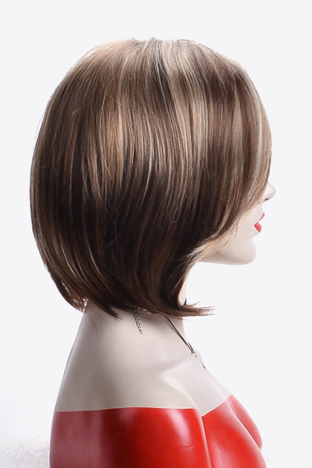 Stylish Synthetic Short Bobo Wigs 6'' brown side view