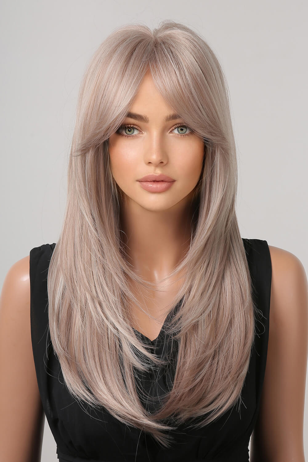 13*1" Full-Machine Wigs Synthetic Long Straight 22" blond