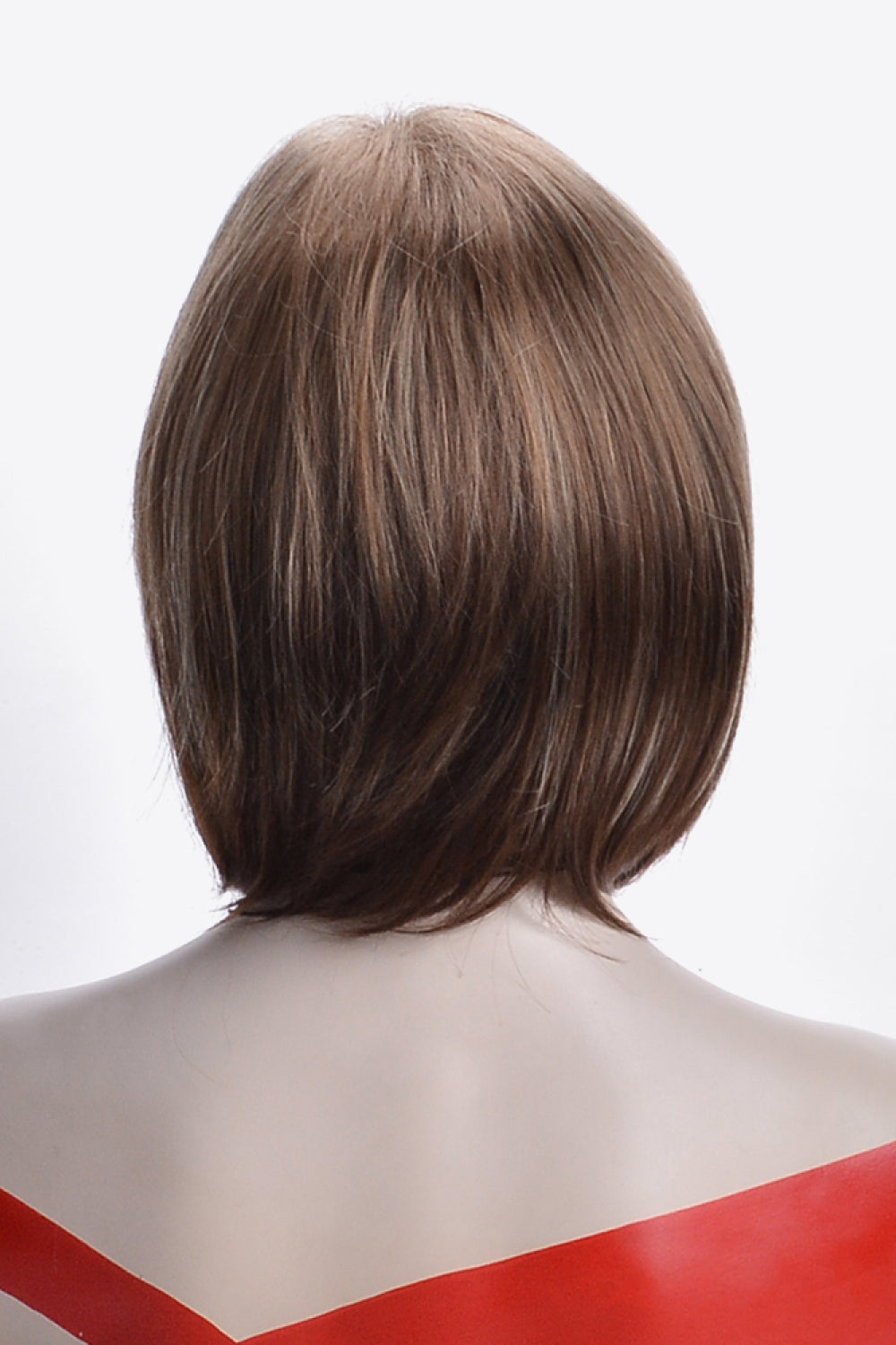 Stylish Synthetic Short Bobo Wigs 6'' brown back view