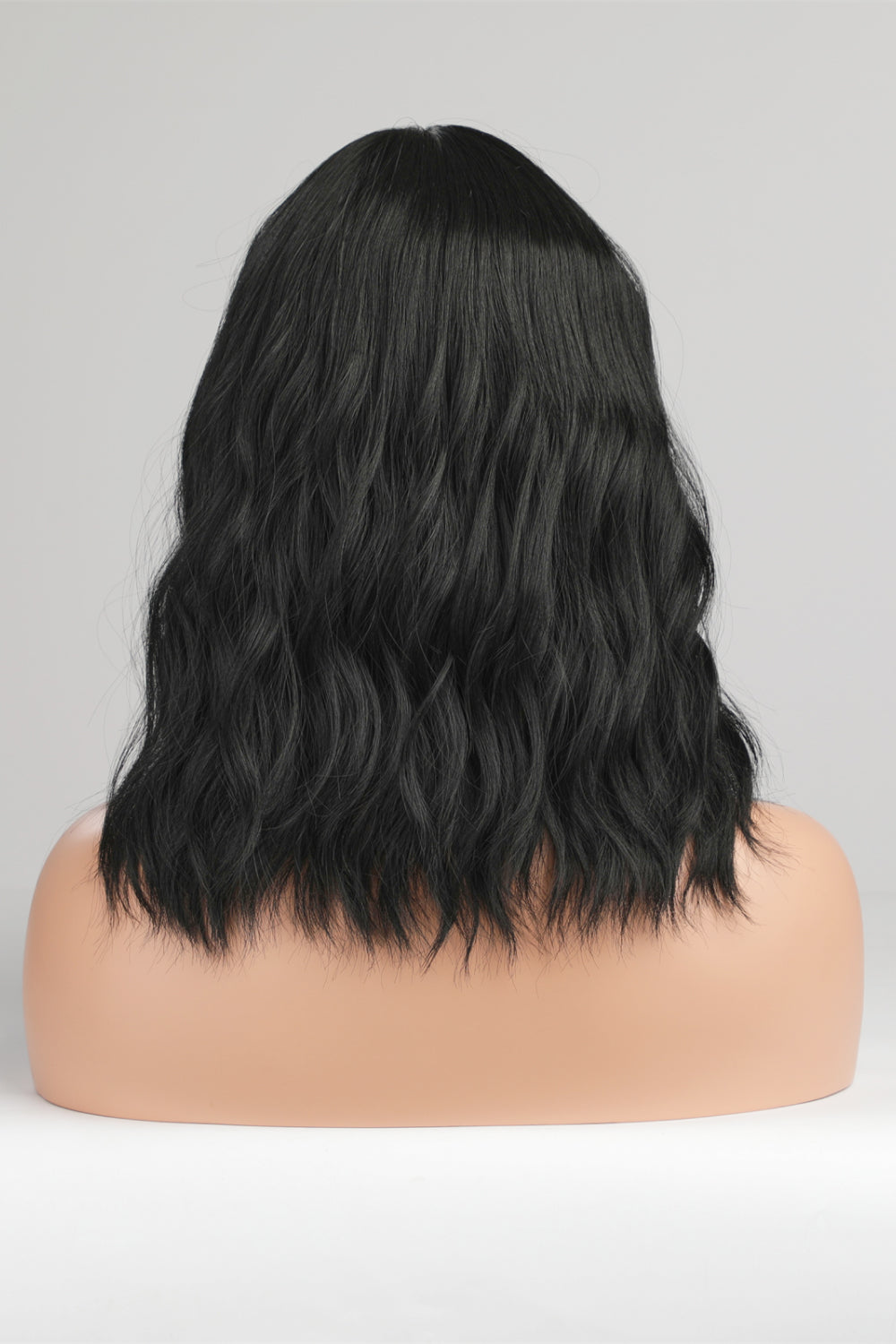 Mid-Length Wave Synthetic Wigs 12'' black