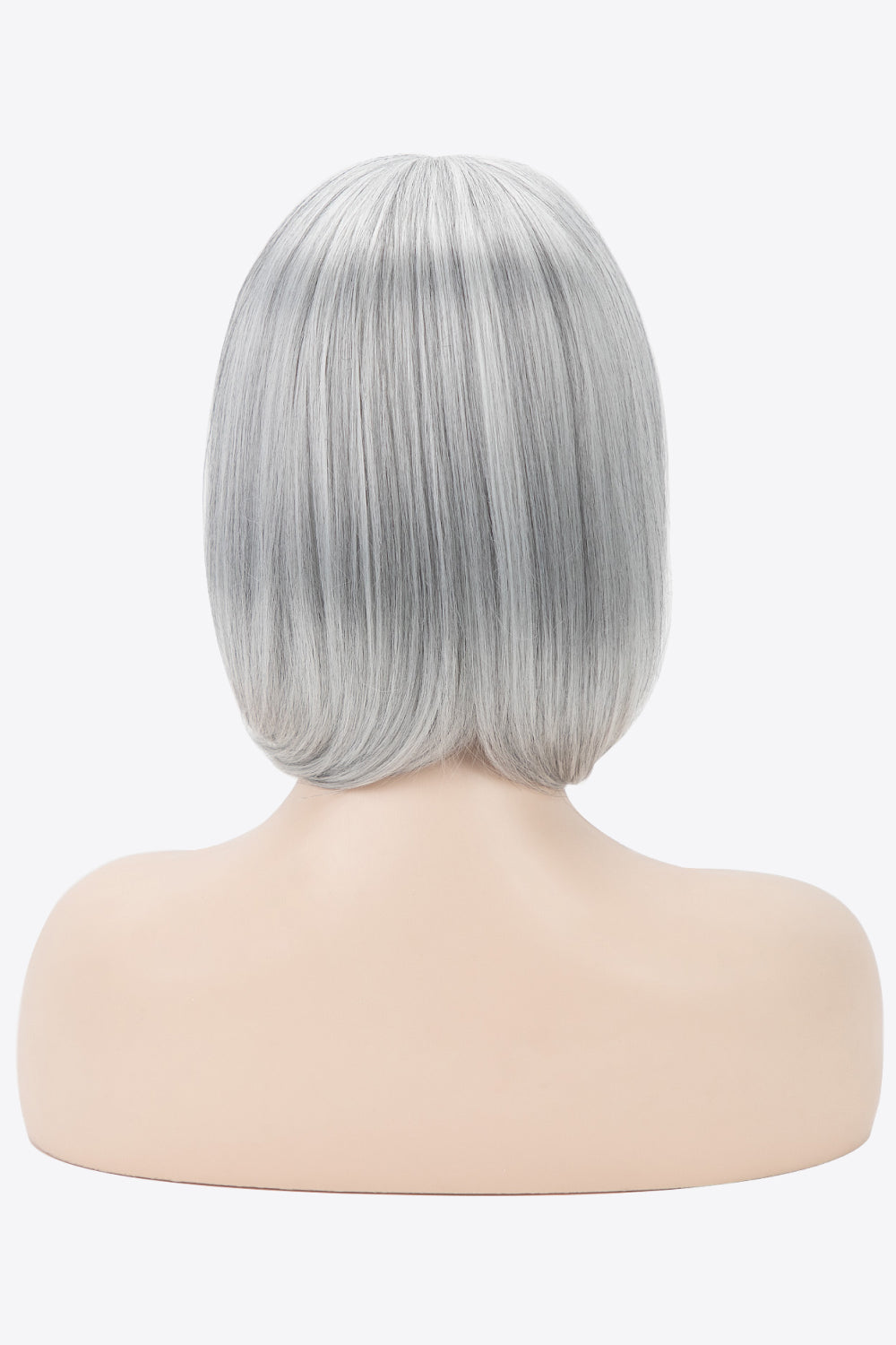 Short Straight Bobo Wigs 9" Gray back view