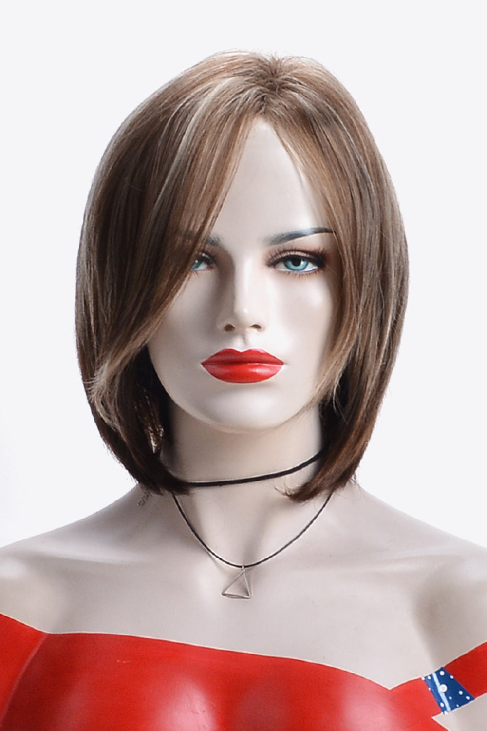 Stylish Synthetic Short Bobo Wigs 6'' brown front view