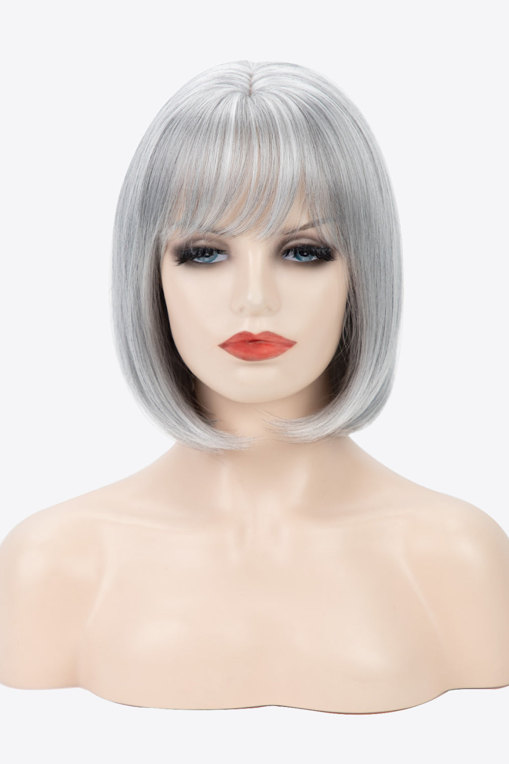 Short Straight Bobo Wigs 9" Gray