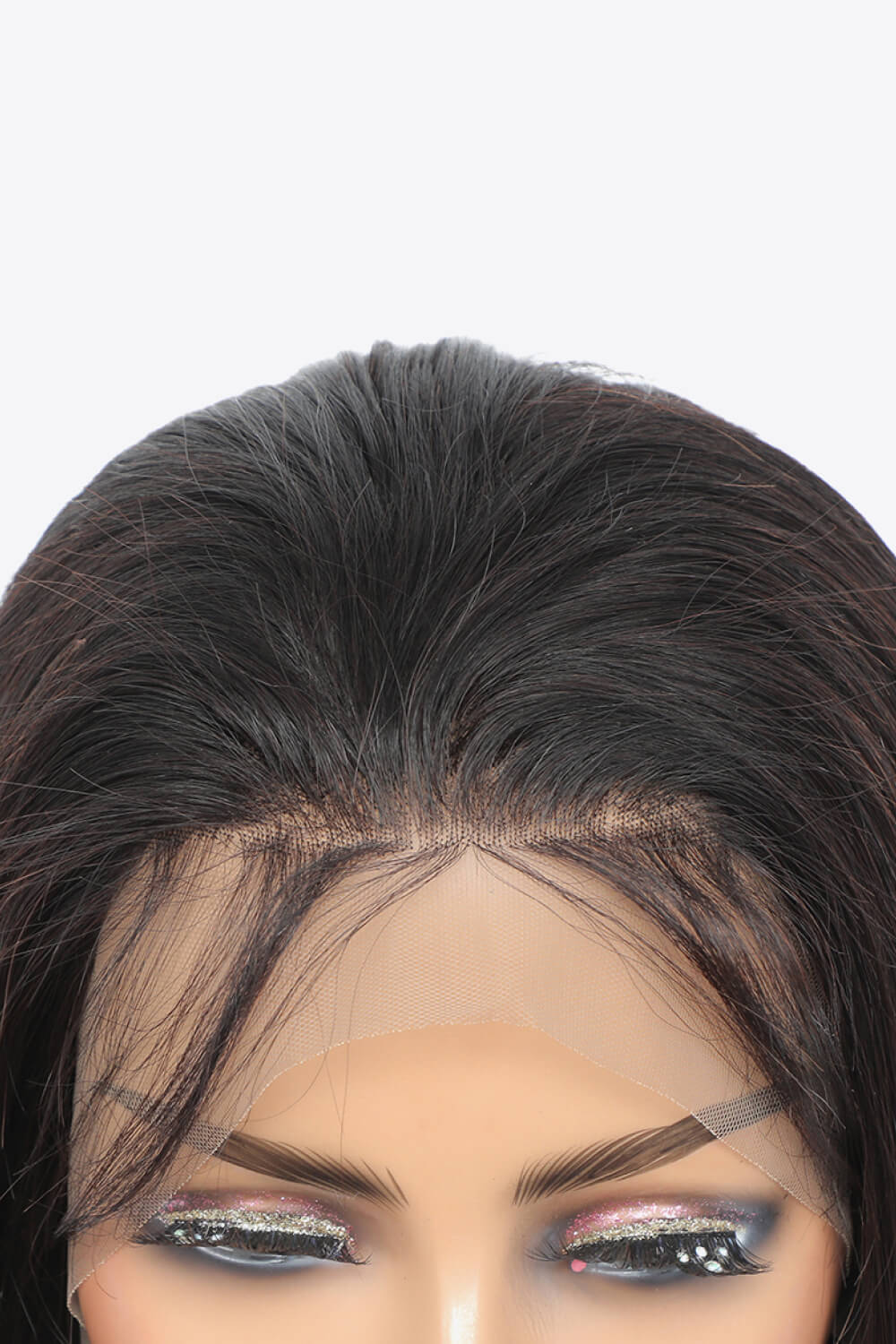 18" 13x4 Lace Front Wigs Virgin Hair Natural Color 150% Density black