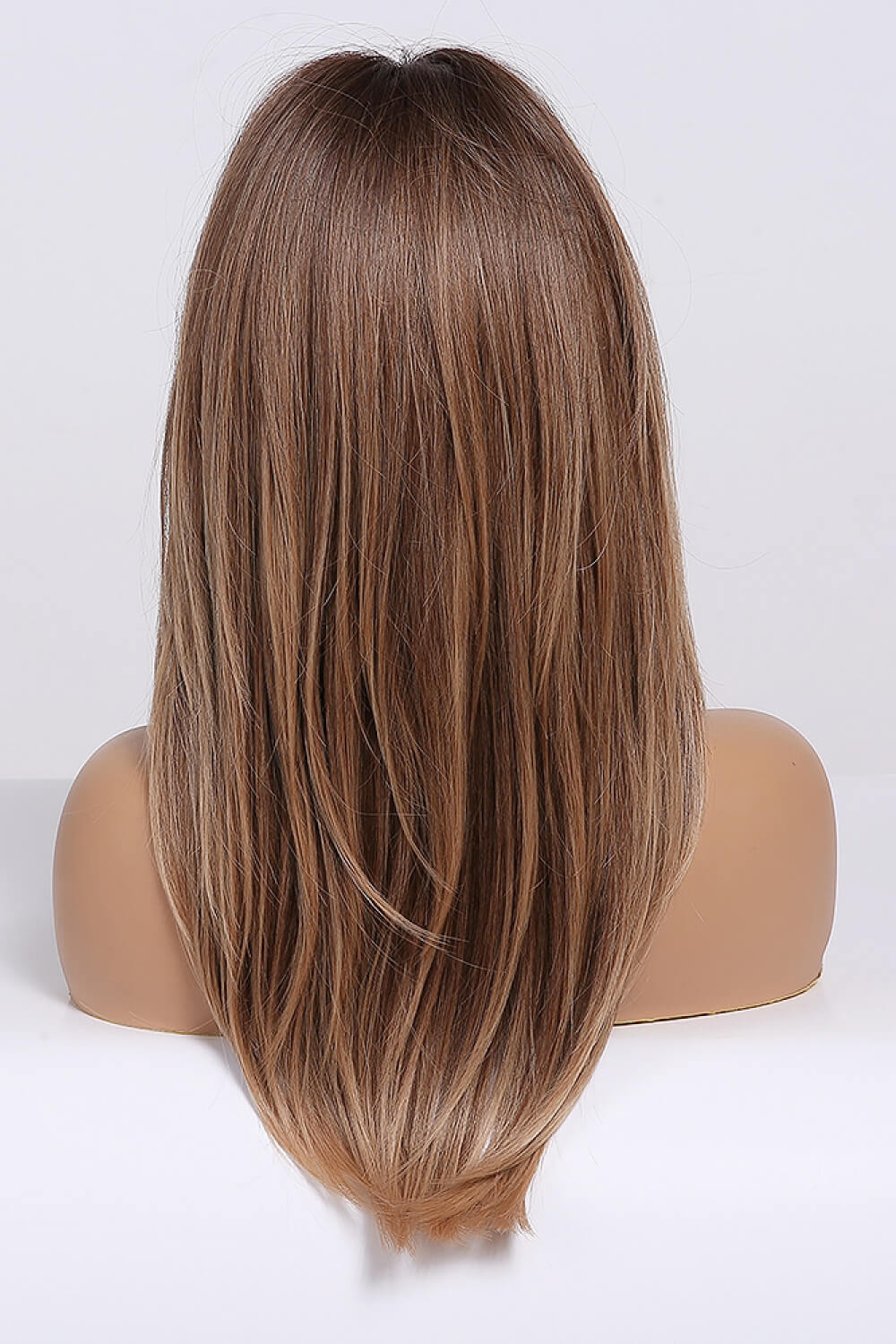 Mid-Length Wave Synthetic Wigs 24''  brown